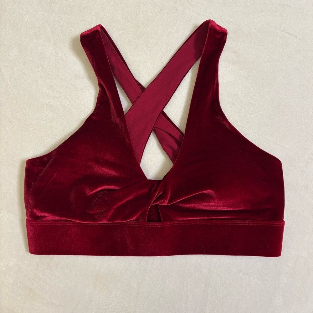 Fabletics Velvet Wine Sports Bra